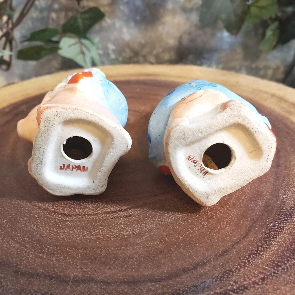 Vintage Clowns riding pigs Salt and Pepper Shakers‎ Made in Japan